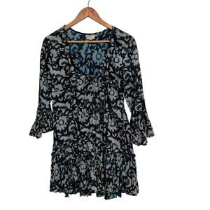 Passementrie Santa Fe Ximena Tunic Carico Floral Hand Block Print XL Lagenlook